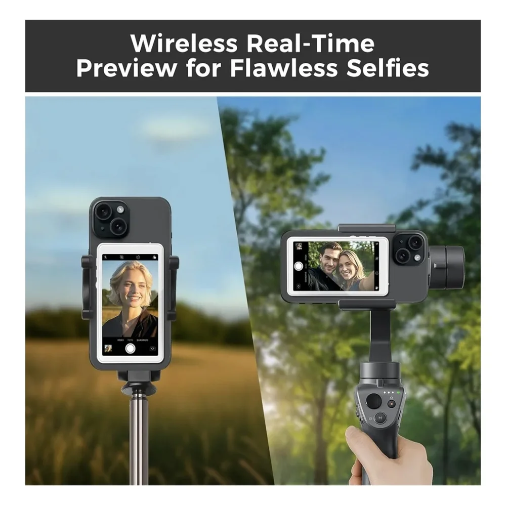 Wireless Selfie Monitor Screen for iPhone & Android，1800mAh with Bluetooth